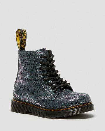 Dětské Šněrovací Boty Dr Martens Toddler 1460 Pascal Iridescent Metal | CZ 126JPQ